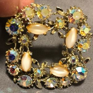 Sparkly multi colored unique ladies brooch